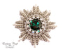 ilver beaded medal orden brooch