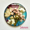 real dry flowers in resin cabochons for jewelry making