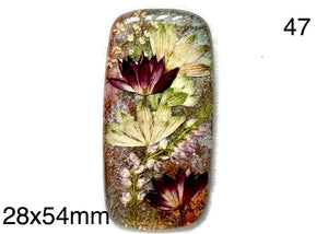 real dry flowers in resin cabochon for jewelry making