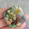 real dry flowers in resin cabochons for jewelry making