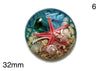 starfish in resin cabochon for jewelry making