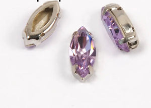 violet navette in settings 5x10 mm