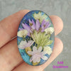 real dry flowers in resin cabochons for jewelry making