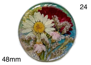 real dry flowers in resin cabochon for jewelry making