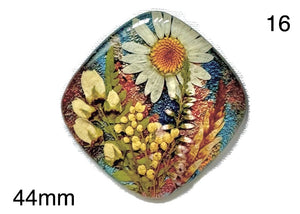 real dry flowers in resin cabochon for jewelry making