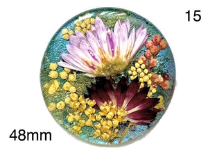 real dry flowers in resin cabochon for jewelry making