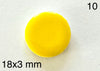 yellow round Japanese tile cabochon