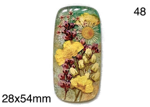 real dry flowers in resin cabochon for jewelry making