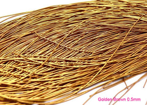 0.5mm golden brown smooth purl french wire
