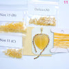yellow heart bead embroidery beading kit