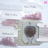 grey heart bead embroidery beading kit
