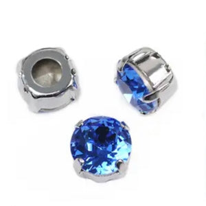 sapphire crystal chaton in settings 8 mm