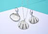 natural sea shell jewelry set silver
