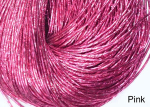 pink bright check purl  french wire 1mm
