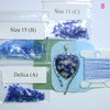 blue heart bead embroidery beading kit