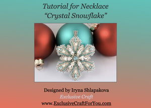 bead embroudery PDF tutorial christmas necklace snowflake