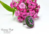 ruby in fuchsite adjustable beaded ring