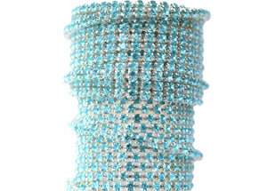 rhinestone cup chain aquamarine 4 mm 