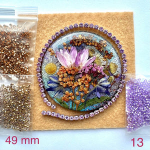 flower bead embroidery kit