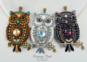 beaded owl jewelry handmade
