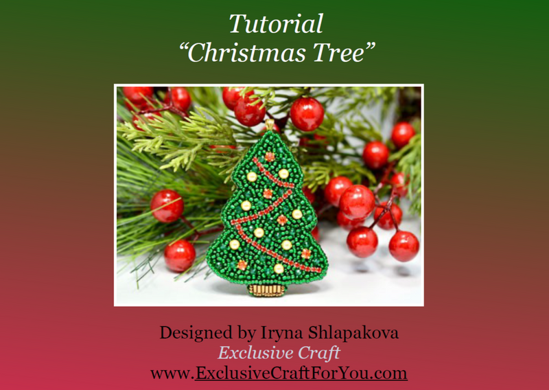 bead embroidery christmas tree tutorial pattern