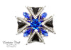 Maltese Cross beaded brooch