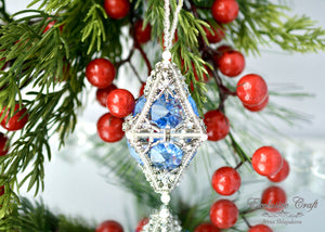 bead woven Christmas ornament 