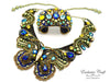 swarovski bead embroidered cuff bracelet handmade and necklace