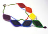 rainbow beaded embroidered necklace
