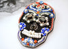 bead embroidery sugar skull black