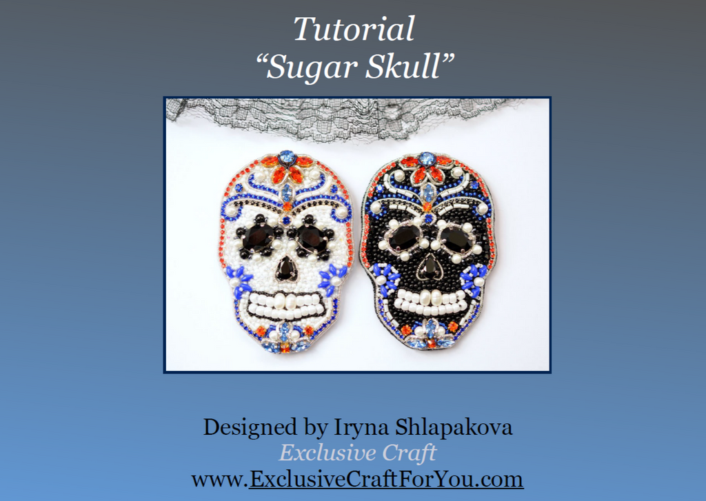 bead embroidery sugar skull PDF tutorial 