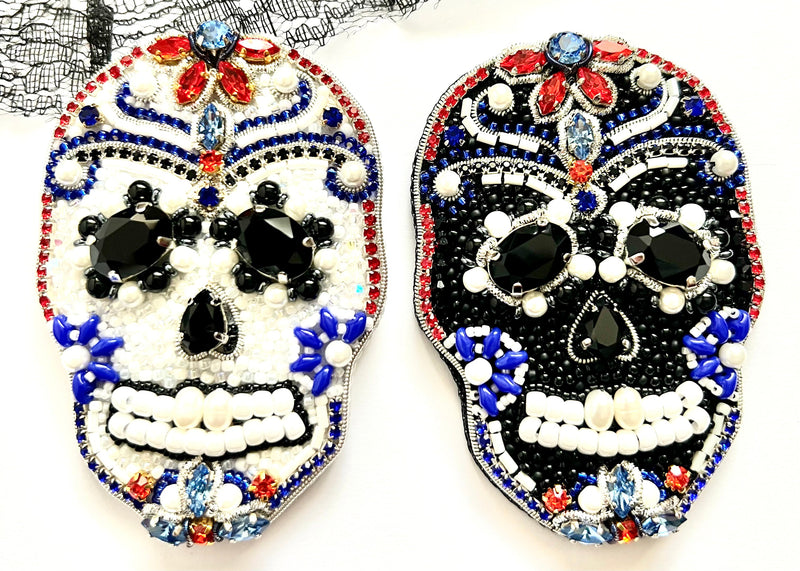 bead embroidery sugar skull zoom class 