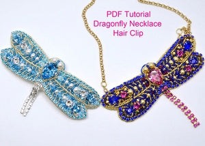beading tutorial pattern dragonfly necklace swarovski