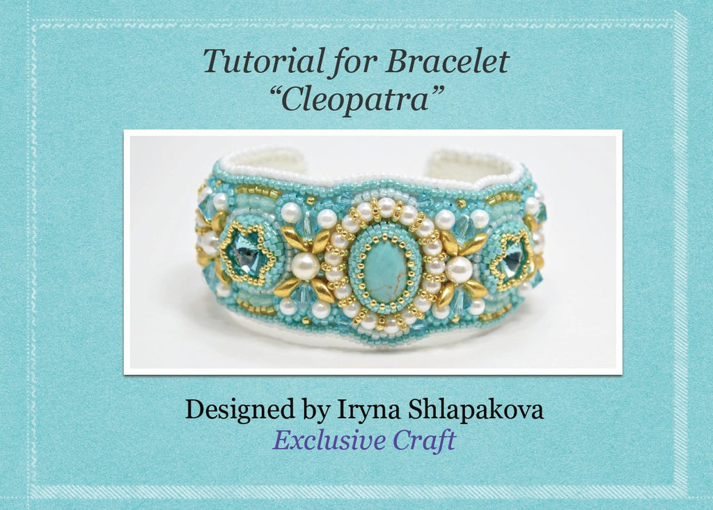 tutorial for bead embroidered cuff bracelet for beginner 