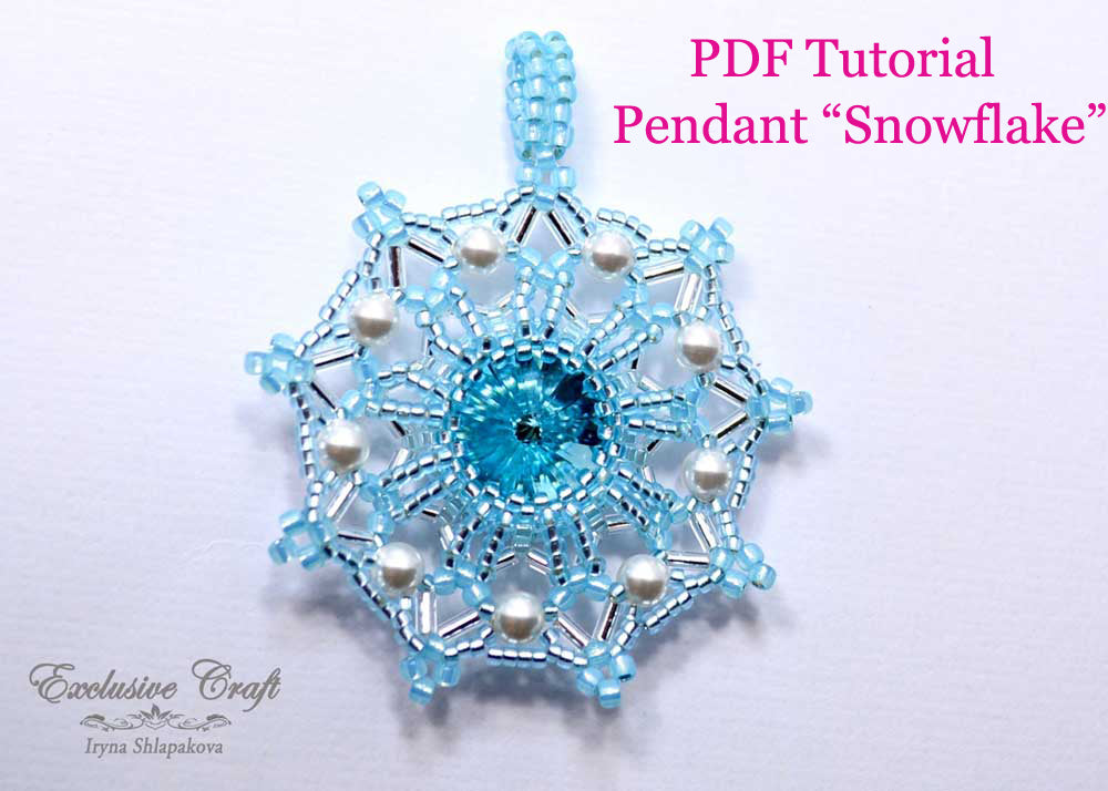 Beaded Snowflake Ornament Pattern, Make Christmas Ornaments With Beads,  Beaded Christmas Ornaments, Beaded Gifts, Christmas Beading, P-00118 