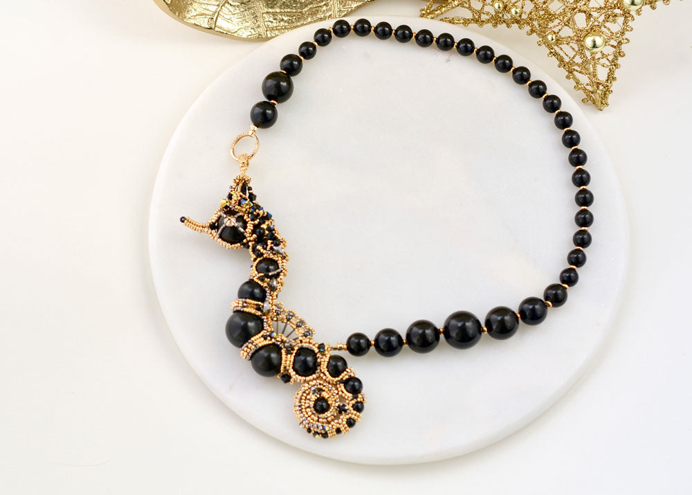 Buy Creative Group Multi layer Golden&Black beads necklace for women &  girls. at Amazon.in