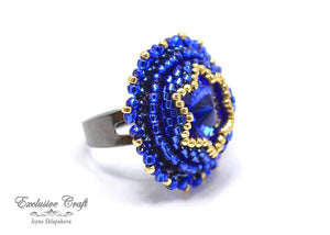 unique handmade beaded ring