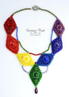 beaded rainbow necklace