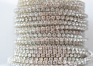 crystal rhinestone cup chain 4 mm 