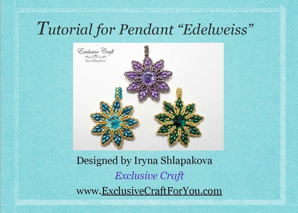unique bead embroidery tutorial for swarovski edelweiss christmas ornament