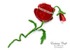 tambour embroidery sequins beaded poppy brooch