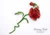 tambour embroidery beaded poppy brooch