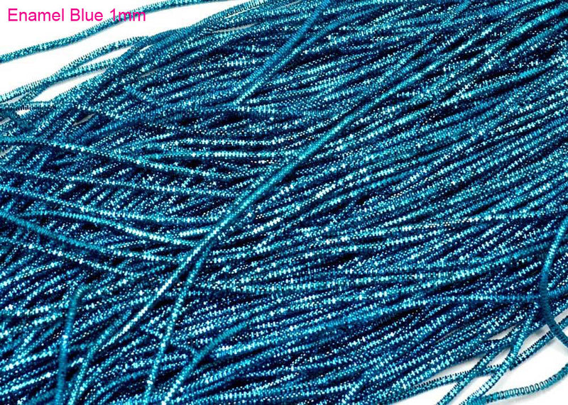 Smooth french wire/purls for embroidery - for embroidery jewels 1 mm Frost  - Perles & Co