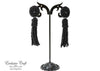 black tassel earrings handmade