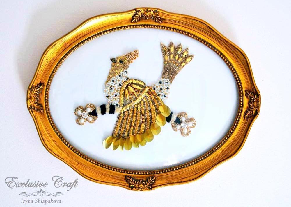 Beaded Bird wall art - Main Image