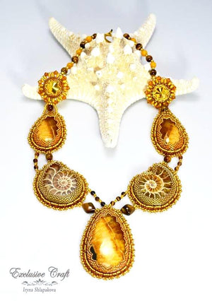 ammonite beaded necklace