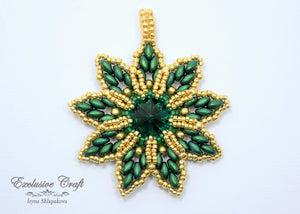 beading tutorial and kit for christmas ornament edelweiss