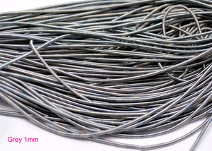 smooth purl french wire 1mm grey