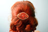 beaded red gold hair accessory