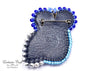 blue beaded swarovski owl pendant and brooch